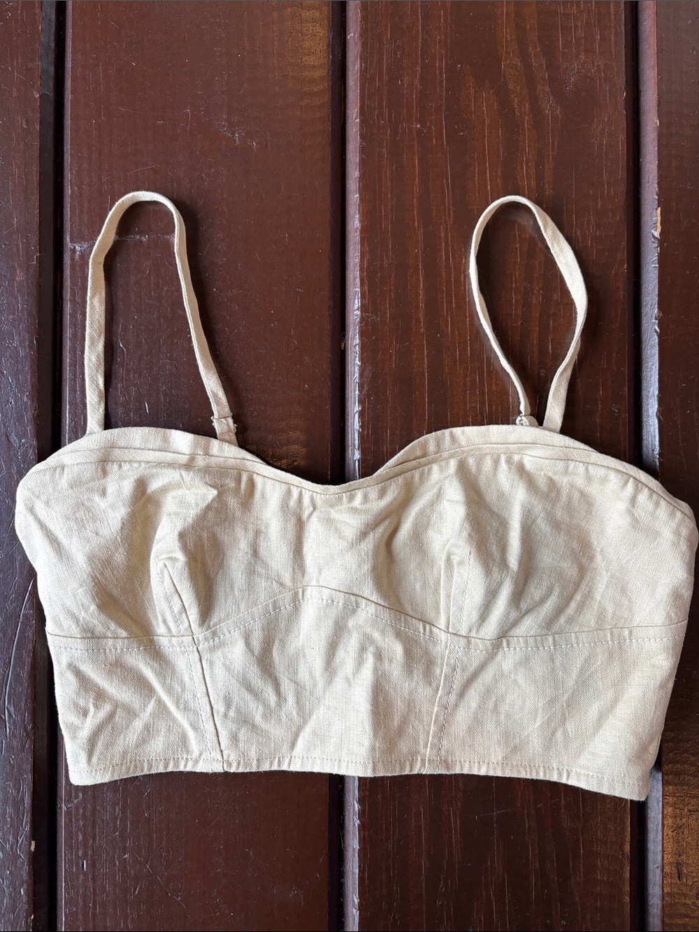 Jonathan Simkhai Cream Bralette Crop Top -